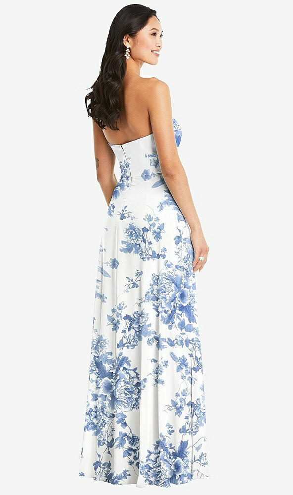 Back View - Cottage Rose Dusk Blue Bella Bridesmaids Dress BB132