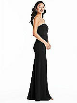 Side View Thumbnail - Black Bella Bridesmaids Dress BB134