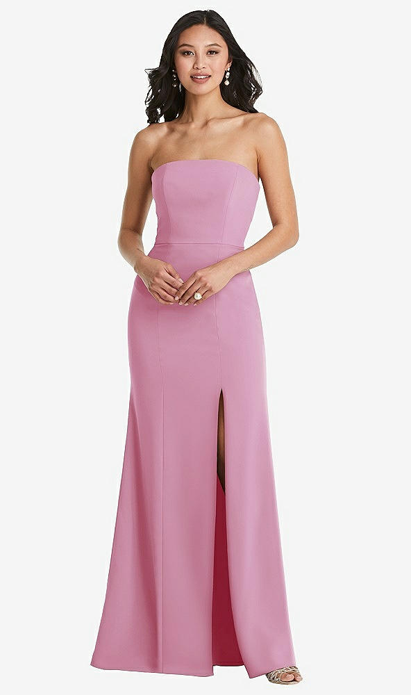 Front View - Powder Pink Bella Bridesmaids Dress BB134