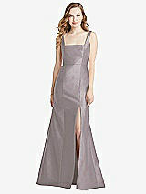 Front View Thumbnail - Cashmere Gray Bella Bridesmaids Dress BB135