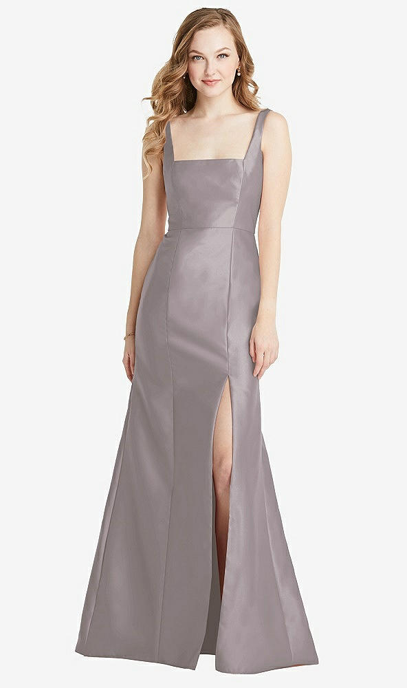 Front View - Cashmere Gray Bella Bridesmaids Dress BB135