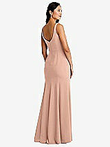 Rear View Thumbnail - Pale Peach Bella Bridesmaids Dress BB136