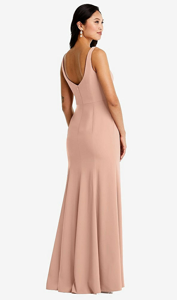 Back View - Pale Peach Bella Bridesmaids Dress BB136