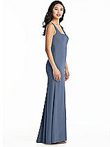 Side View Thumbnail - Larkspur Blue Bella Bridesmaids Dress BB136