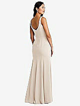 Rear View Thumbnail - Oat Bella Bridesmaids Dress BB136