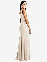 Rear View Thumbnail - Oat Bella Bridesmaids Dress BB138