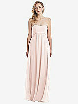 Alt View 6 Thumbnail - Blush Empire Waist Shirred Skirt Convertible Sash Tie Maxi Dress