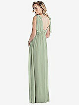 Alt View 2 Thumbnail - Sage Empire Waist Shirred Skirt Convertible Sash Tie Maxi Dress