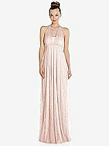 Alt View 2 Thumbnail - Blush Empire Waist Convertible Sash Tie Lace Maxi Dress