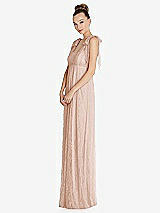 Side View Thumbnail - Cameo Empire Waist Convertible Sash Tie Lace Maxi Dress