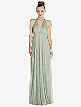 Alt View 2 Thumbnail - Celadon Empire Waist Convertible Sash Tie Lace Maxi Dress