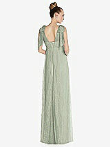 Rear View Thumbnail - Celadon Empire Waist Convertible Sash Tie Lace Maxi Dress