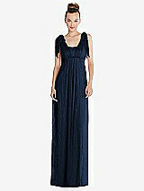 Alt View 1 Thumbnail - Midnight Navy Empire Waist Convertible Sash Tie Lace Maxi Dress