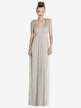 Alt View 1 Thumbnail - Oyster Empire Waist Convertible Sash Tie Lace Maxi Dress