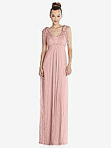 Alt View 1 Thumbnail - Rose Empire Waist Convertible Sash Tie Lace Maxi Dress