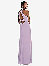 Alt View 1 Thumbnail - Pale Purple Halter Criss Cross Cutout Back Maxi Dress