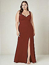 Alt View 1 Thumbnail - Auburn Moon Contoured Wide Strap Sweetheart Maxi Dress