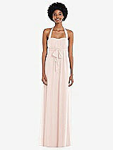 Alt View 1 Thumbnail - Blush Convertible Tie-Shoulder Empire Waist Maxi Dress