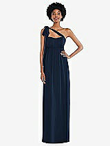 Alt View 2 Thumbnail - Midnight Navy Convertible Tie-Shoulder Empire Waist Maxi Dress