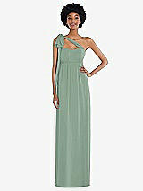 Alt View 2 Thumbnail - Seagrass Convertible Tie-Shoulder Empire Waist Maxi Dress