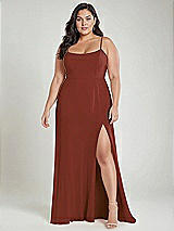 Alt View 2 Thumbnail - Auburn Moon Scoop Neck Convertible Tie-Strap Maxi Dress with Front Slit