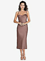 Front View Thumbnail - Sienna Open-Back Convertible Strap Midi Bias Slip Dress