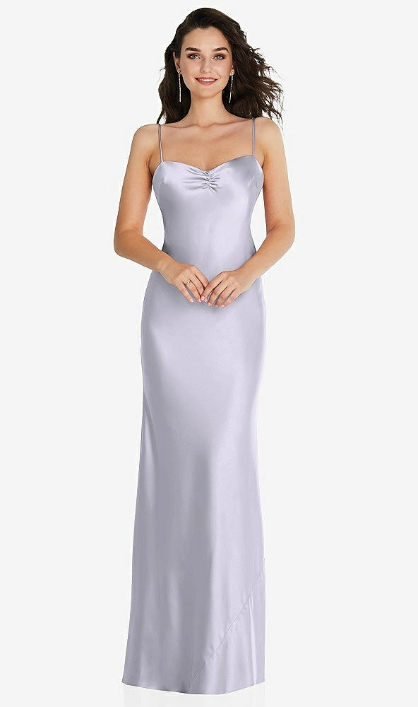 Front View - Silver Dove Open-Back Convertible Strap Maxi Bias Slip Dress