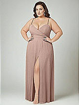 Alt View 2 Thumbnail - Neu Nude Adjustable Strap Wrap Bodice Maxi Dress with Front Slit 