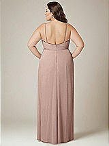 Alt View 3 Thumbnail - Neu Nude Adjustable Strap Wrap Bodice Maxi Dress with Front Slit 