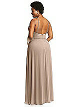 Alt View 3 Thumbnail - Topaz Diamond Halter Maxi Dress with Adjustable Straps