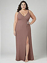 Alt View 1 Thumbnail - Sienna Faux Wrap Criss Cross Back Maxi Dress with Adjustable Straps