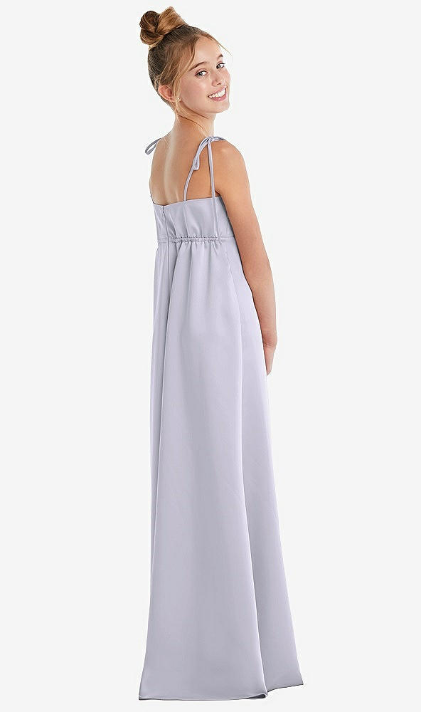 Back View - Silver Dove Tie Shoulder Empire Waist Junior Bridesmaid Dress