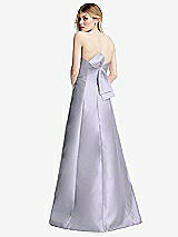 Front View Thumbnail - Silver Dove Strapless A-line Satin Gown with Modern Bow Detail