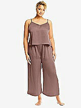 Alt View 1 Thumbnail - Sienna Whisper Satin Wide-Leg Lounge Pants with Pockets