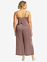 Alt View 3 Thumbnail - Sienna Whisper Satin Wide-Leg Lounge Pants with Pockets