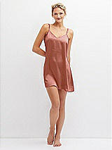 Front View Thumbnail - Desert Rose Short Whisper Satin Slip