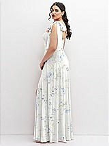 Alt View 2 Thumbnail - Bleu Garden Chiffon Convertible Maxi Dress with Multi-Way Tie Straps