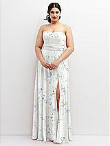 Alt View 4 Thumbnail - Bleu Garden Chiffon Convertible Maxi Dress with Multi-Way Tie Straps