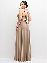 Rear View Thumbnail - Topaz Chiffon Convertible Maxi Dress with Multi-Way Tie Straps