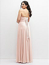 Alt View 6 Thumbnail - Blush Chiffon Convertible Maxi Dress with Multi-Way Tie Straps