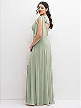 Alt View 2 Thumbnail - Celadon Chiffon Convertible Maxi Dress with Multi-Way Tie Straps