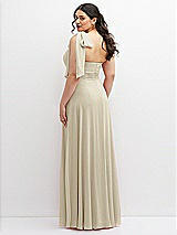 Alt View 3 Thumbnail - Champagne Chiffon Convertible Maxi Dress with Multi-Way Tie Straps