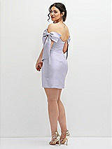 Alt View 4 Thumbnail - Silver Dove Satin Off-the-Shoulder Bow Corset Fit and Flare Mini Dress