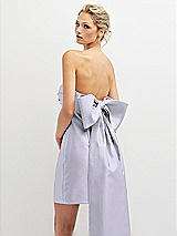 Alt View 1 Thumbnail - Silver Dove Strapless Satin Column Mini Dress with Oversized Bow