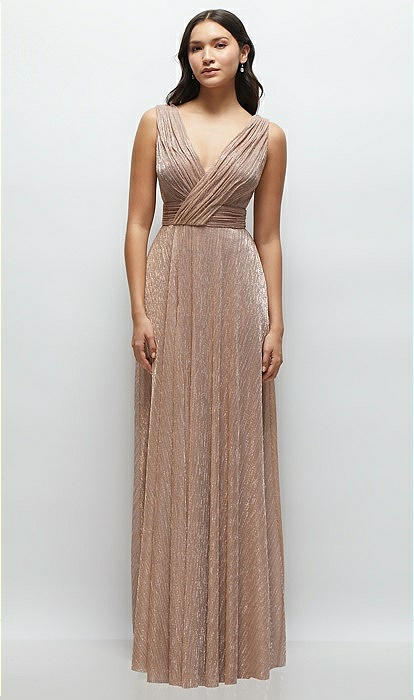 Sleeveless Drape Pleats Dress