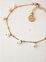 Alt View 1 Thumbnail - Natural Pearl Dotted Gold Bracelet