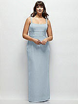 Alt View 1 Thumbnail - Mist Corset Midriff Crepe Column Maxi Dress