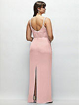 Alt View 3 Thumbnail - Rose Corset Midriff Crepe Column Maxi Dress