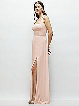 Side View Thumbnail - Cameo Square Neck Chiffon Maxi Dress with Circle Skirt