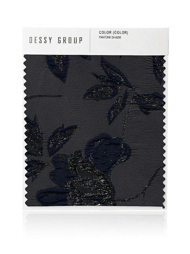 Front View - Noir Midnight Navy Noir Garden Metallic Jacquard Swatches